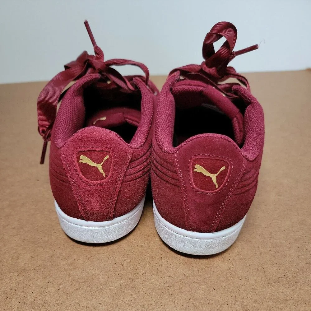 Puma Women's Sneakers Shoes Size 10M Ribbon Laces Soft Foam Insole Maroon